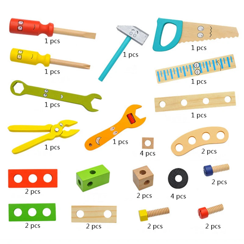Montessori Kids Toolbox Pretend Play Tool Set